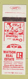Matchbook Cover - Watson Real Estate Genoa IL