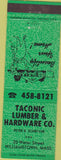 Matchbook Cover - Taconic Lumber Hardware Williamstown MA