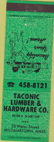Matchbook Cover - Taconic Lumber Hardware Williamstown MA