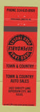 Matchbook Cover - Town and Country Auto Sales Jefferson City MO
