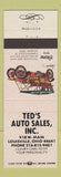 Matchbook Cover - Ted's Auto Sales Louisville OH