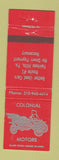 Matchbook Cover - Colonial Motors Fairless Hills PA used cars