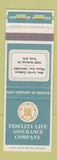 Matchbook Cover - Fidelity Insurance Mrs Lavila Colburn Trail BC SAMPLE WEAR