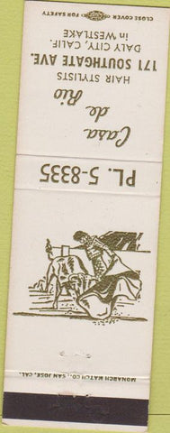 Matchbook Cover - Casa de Rio Daly City CA bullfighter
