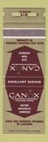 Matchbook Cover - Canox St Leonard QC Oxygen SAMPLE