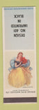 Matchbook Cover - Strike Rite Matches pinup Debutante SAMPLE Canada