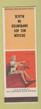Matchbook Cover - Strike Rite Matches pinup Driving Stop Sign SAMPLE Canada
