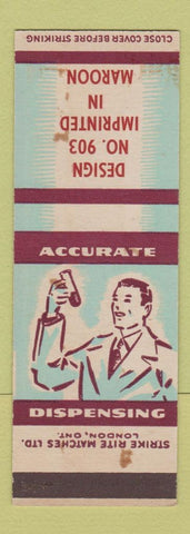 Matchbook Cover - Strike Rite Matches Drug Store SAMPLE WEAR Canada