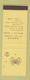 Matchbook Cover - Horoscope France Cancer SAMPLE