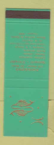 Matchbook Cover - Horoscope France Pisces SAMPLE
