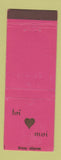 Matchbook Cover - La Pochette Brisac Paris France Loi Moi Heart