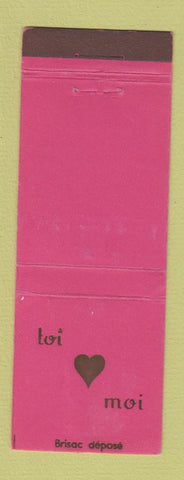 Matchbook Cover - La Pochette Brisac Paris France Loi Moi Heart
