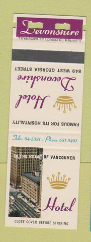 Matchbook Cover - Hotel Devonshire Vancouver BC SAMPLE