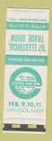 Matchbook Cover - Electrical Trade Show Vancouver BC 1967 SAMPLE