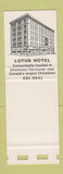 Matchbook Cover - Lotus Hotel Vancouver BC SAMPLE