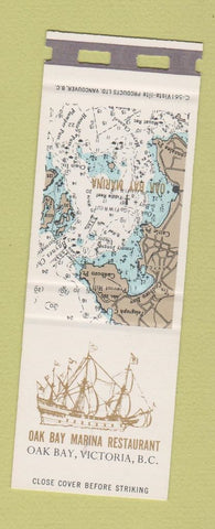 Matchbook Cover - Oak Bay Marina Restaurant Victoria BC SAMPLE
