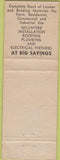 Matchbook Cover - Momence Lumber Momence IL builder