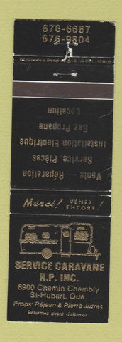 Matchbook Cover - Service Caravane RP Trailer St Hubart QC