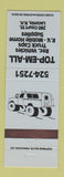 Matchbook Cover - Top Em All RV Truck Caps Mobile Homes Laconia NH BLUE
