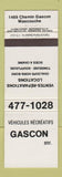 Matchbook Cover - RV's Gascon Mascouche QC