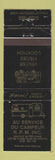 Matchbook Cover - Au Service Du Campeur Camper Notre Dame Du Bon Conseil QC