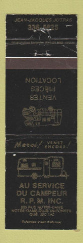Matchbook Cover - Au Service Du Campeur Camper Notre Dame Du Bon Conseil QC