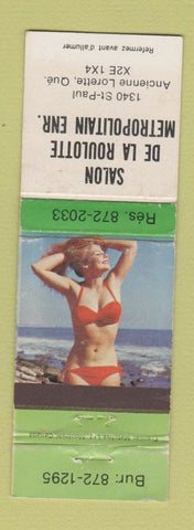 Matchbook Cover - Salon De LA Roulotte Metropolitain Lorette QC pinup WEAR