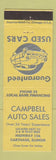 Matchbook Cover - Campbell Auto Sales Carthage IL