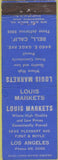 Matchbook Cover - Louis Markets Bell CA creases