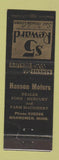 Matchbook Cover - Hanson Motors Ford Mercury Tractors Mahnomen MN