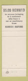 Matchbook Cover - Hanson Motors Ford Mercury Tractors Mahnomen MN