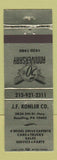 Matchbook Cover - JF Kohler Used Cars Reading PA 1980