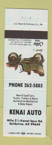 Matchbook Cover - Kenai Auto Used Cars Saldotna AK