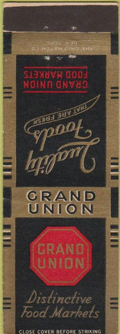Matchbook Cover - Grand Union Food Markets no town