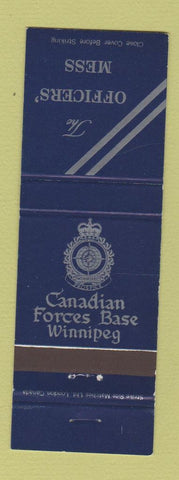 Matchbook Cover - Candian Forces Base Winnipeg MB military Officers' Mess