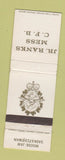 Matchbook Cover - JR Ranks Mess CFB Canadian Military Moose Jaw SK