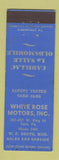 Matchbook Cover - White Rose Motors Cadillac Oldsmobile York PA