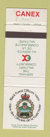 Matchbook Cover - Canex Black Forest Officers' Mess Canada Military QC