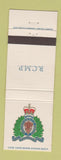 Matchbook Cover - Royal Canadian Mounted Police RCMP WEAR