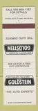 Matchbook Cover - Goldstein Auto Experts