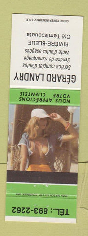 Matchbook Cover - Gerard Landry Auto Cars Temiscouata QC pinup