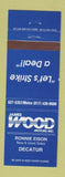Matchbook Cover - James Wood Motors Decatur TX