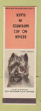 Matchbook Cover - Strike Rite Matches Cairn Terrier SAMPLE Canada