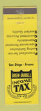 Matchbook Cover - Drew Jarrell Income Tax San Diego CA Fresno