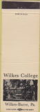Matchbook Cover - Wilkes College Wilkes-Barre PA