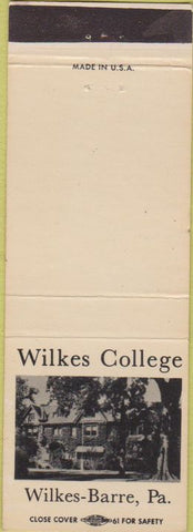 Matchbook Cover - Wilkes College Wilkes-Barre PA