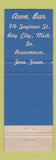 Matchbook Cover - Avon Bar Bay City MI