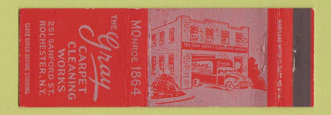 Matchbook Cover - Gray Carpet Cleaning Works Rochester NY