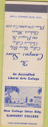 Matchbook Cover - Elmhurst College Liberal Arts College