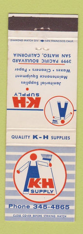 Matchbook Cover - K-H Supply Janitorial San Mateo CA